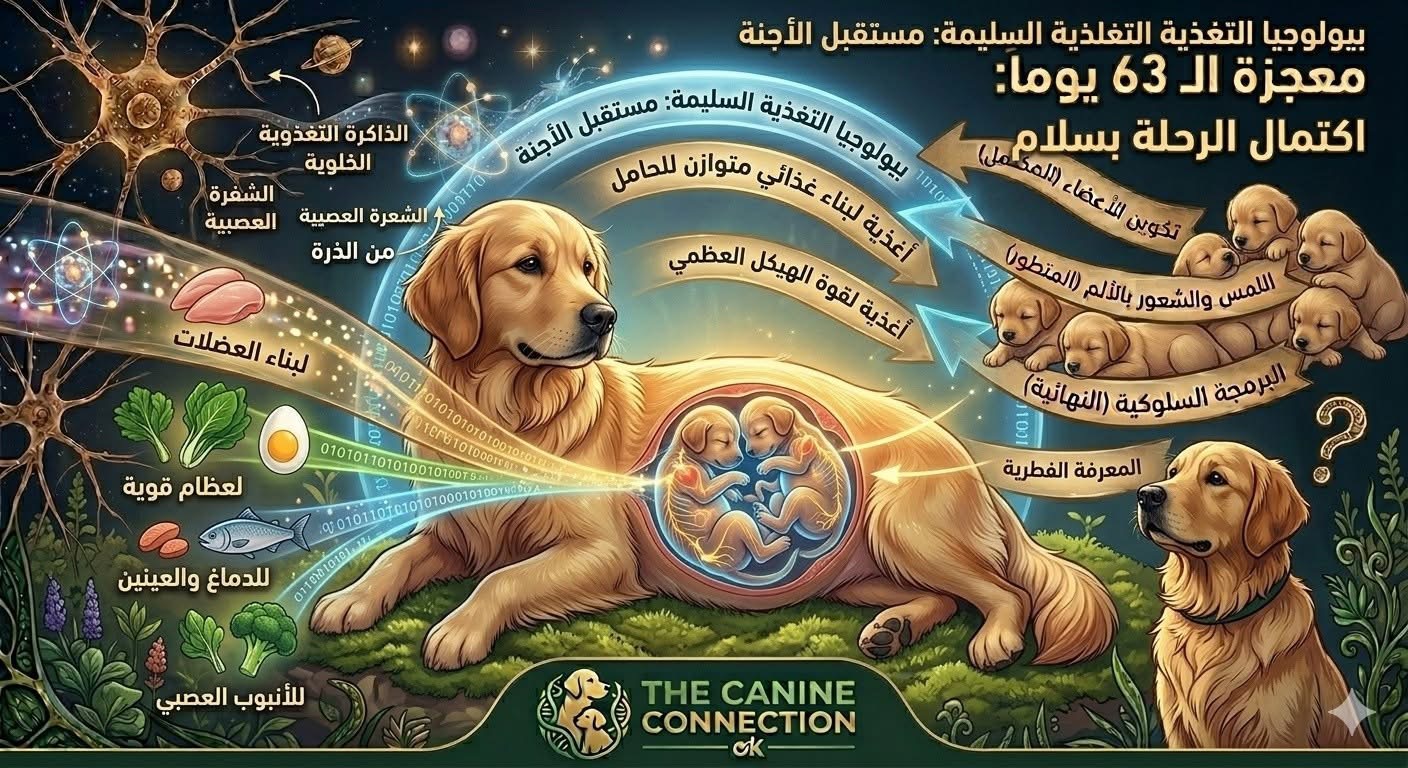 🧪 بيولوجيا التغذية: كيف تشكل الوجبة مستقبل الأجنة؟ 🐕🍎